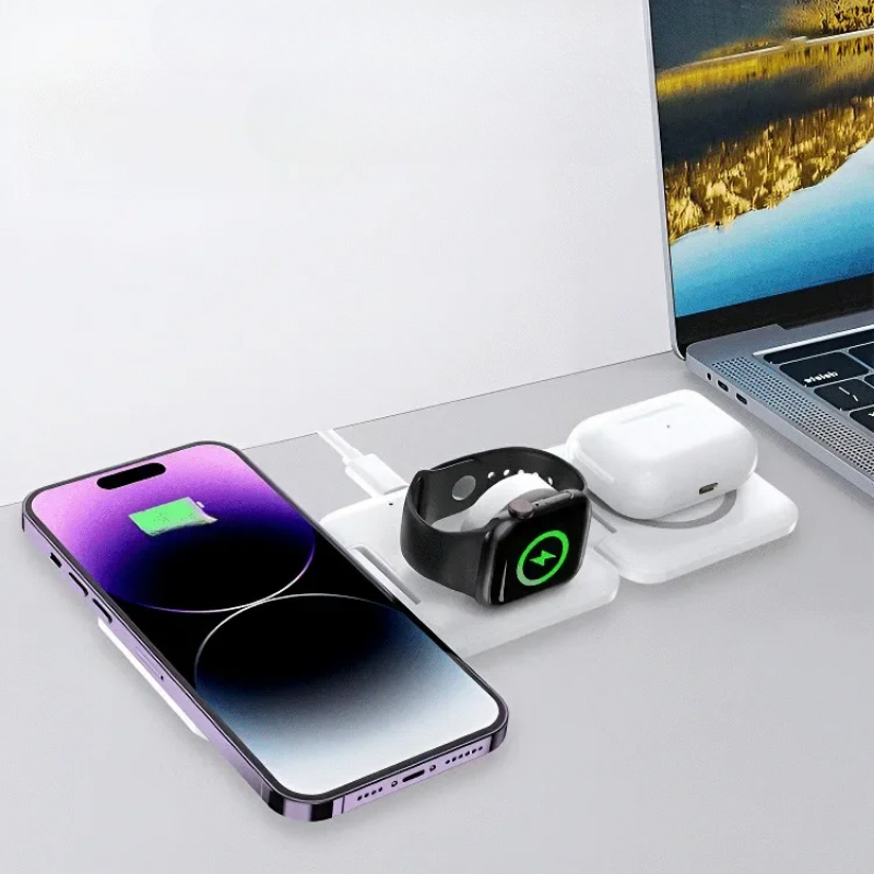 TravGo Magnetische 3-in-1 Wireless Ladestation