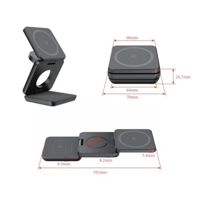 TravGo Magnetische 3-in-1 Wireless Ladestation